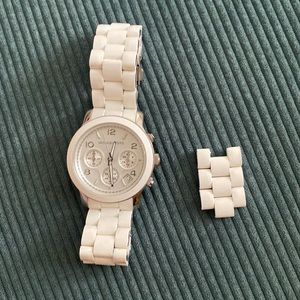 Michael Kors White Watch stainless steal
